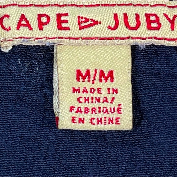 Cape Juby size medium spaghetti strap navy blue top with red & white neck design - Picture 14 of 14